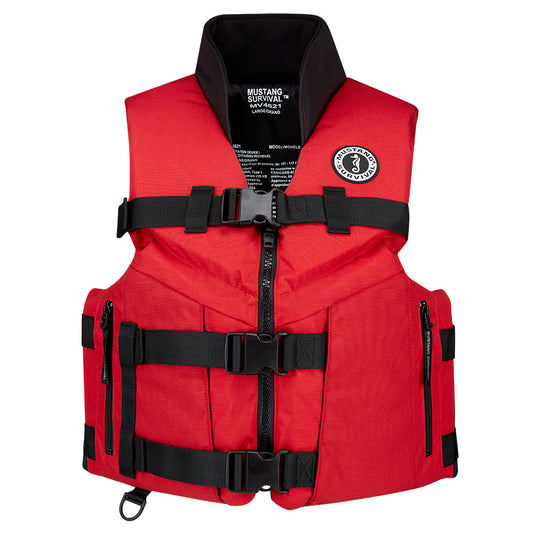 Mustang Accel 100 Foam Fishing Vest - XXL - Red-Black - Deckhand Marine Supply