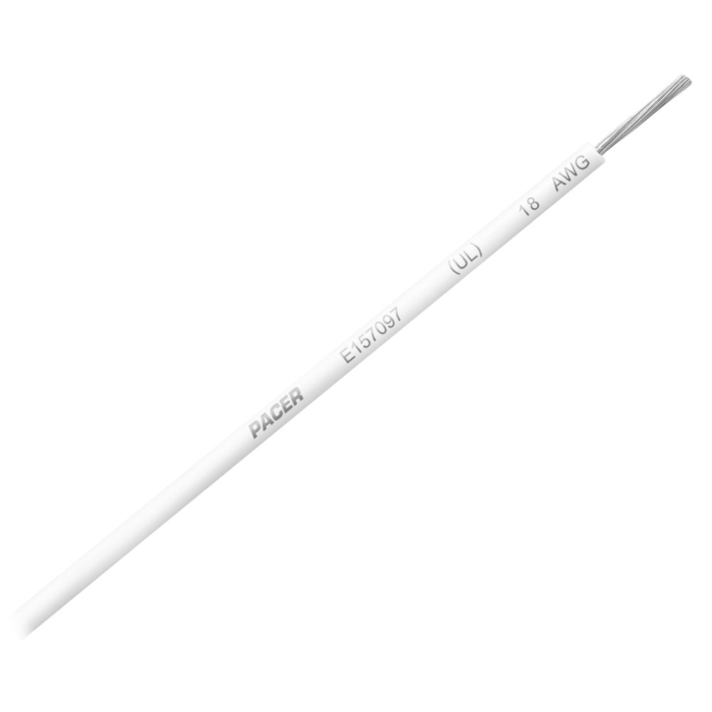 Pacer White 18 AWG UL Marine Wire - 35' - Deckhand Marine Supply