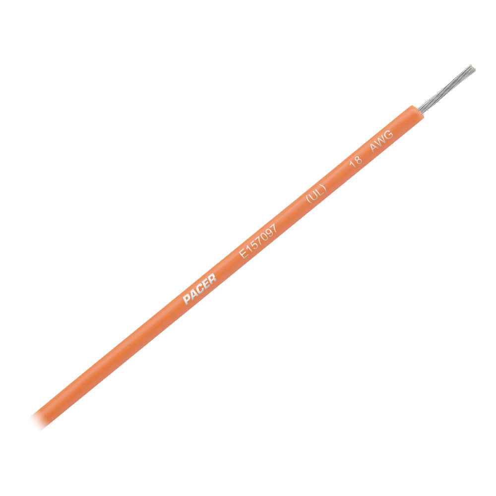 Pacer Orange 18 AWG UL Marine Wire - 35' - Deckhand Marine Supply