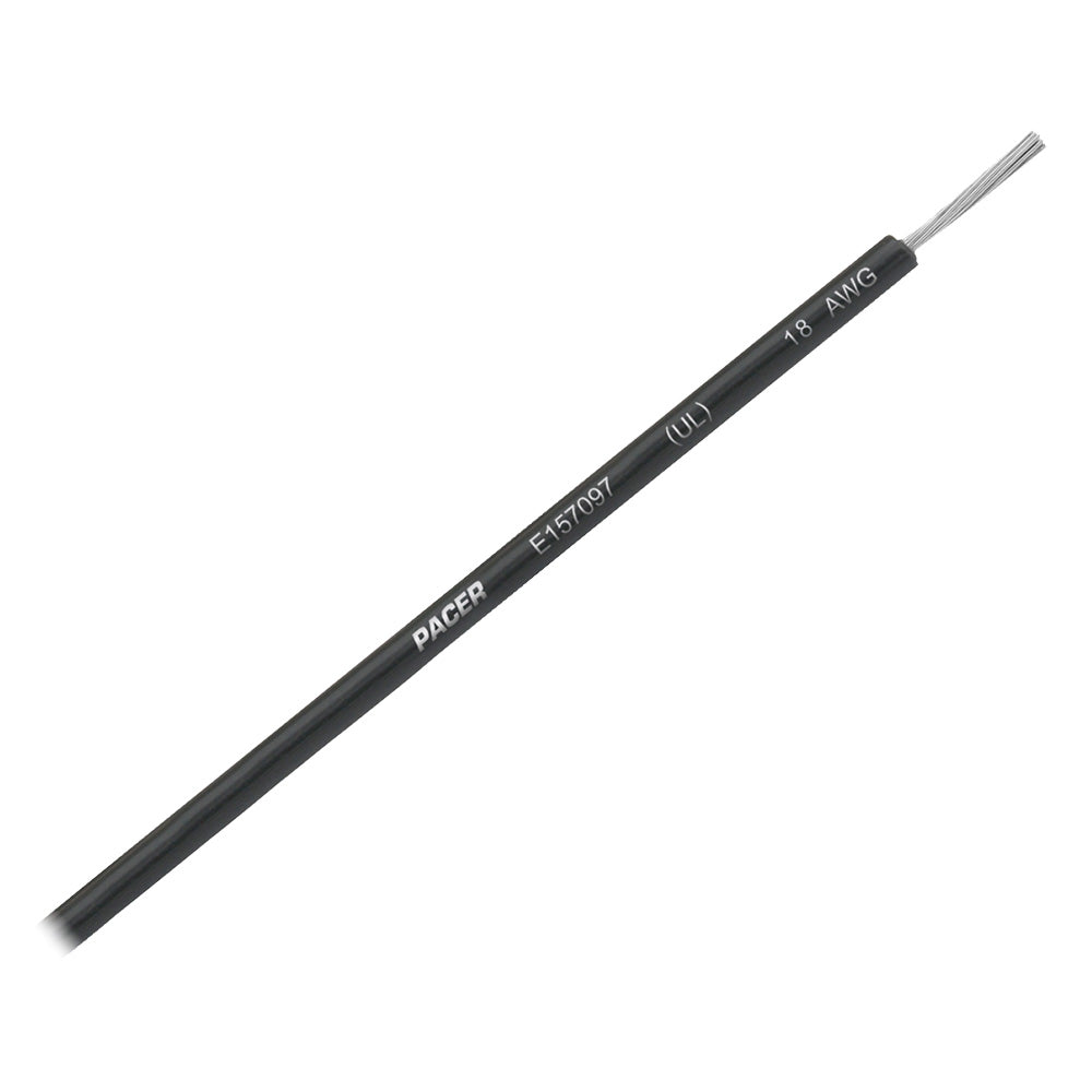 Pacer Black 18 AWG UL Marine Wire - 35' - Deckhand Marine Supply