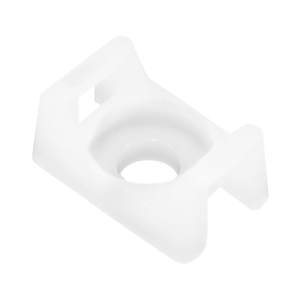 Pacer Screw Down Cable Tie Mount - #8 Screw Mount Method - Natural Color - 100 Pack - Deckhand Marine Supply