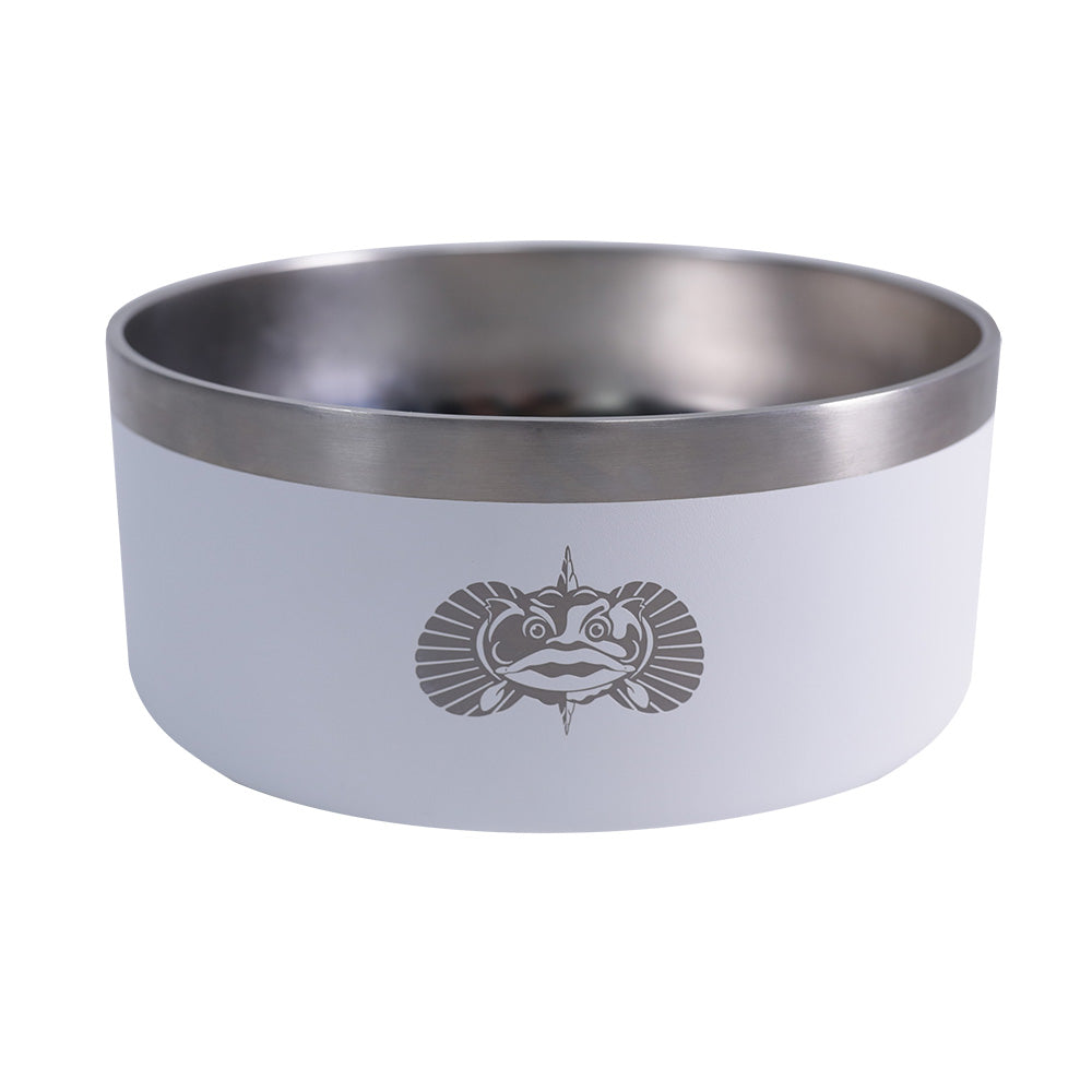 Toadfish Non-Tipping Dog Bowl - White - Deckhand Marine Supply