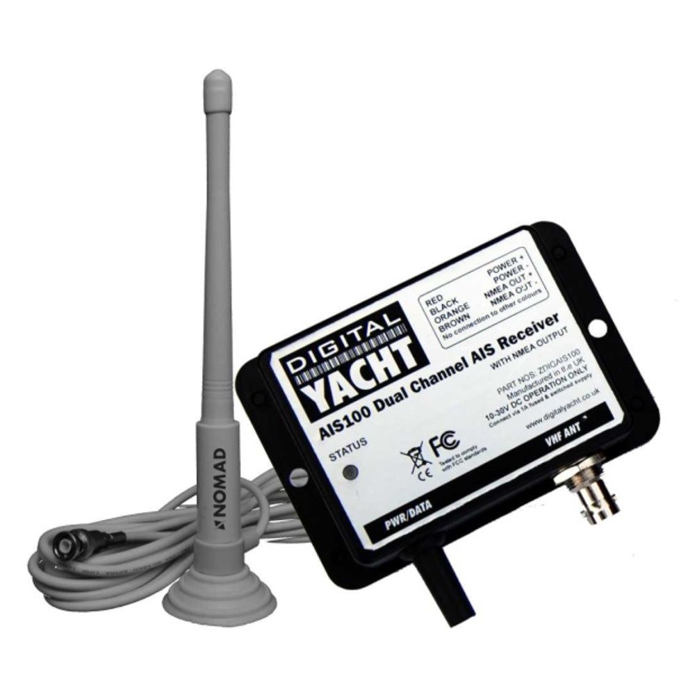 Digital Yacht AIS100 AIS USB Receiver w/QMax Portable Antenna - Deckhand Marine Supply