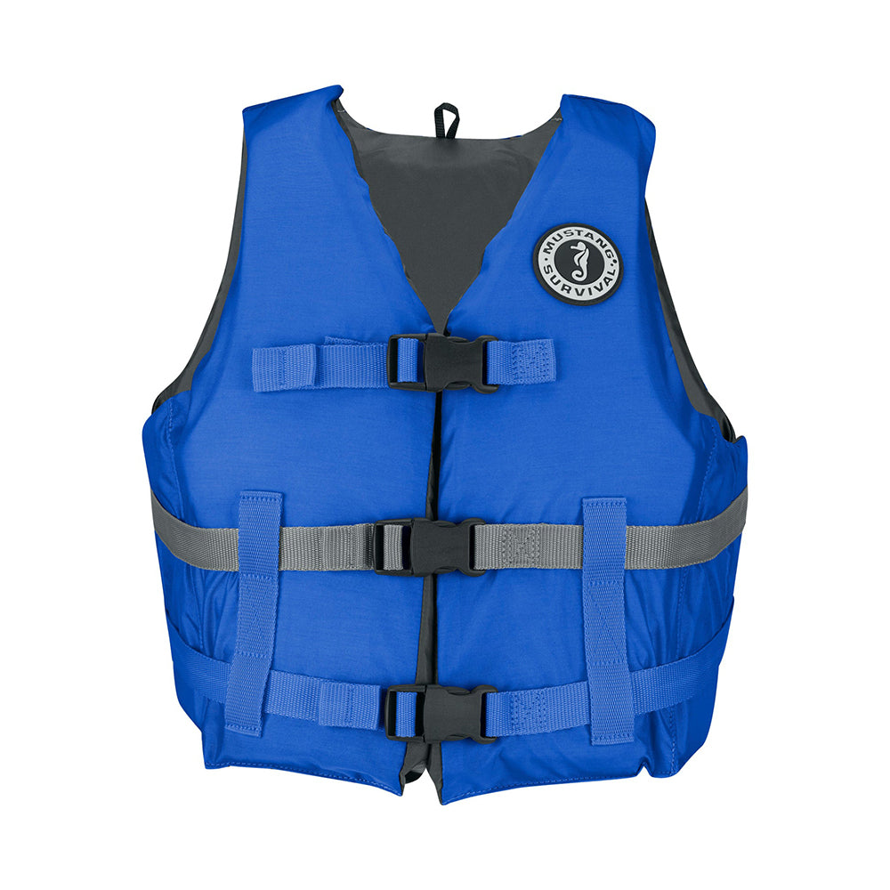 Mustang Livery Foam Vest - XL/XXL - Blue - Deckhand Marine Supply