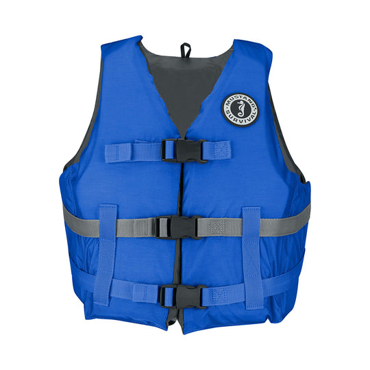 Mustang Livery Foam Vest - XL/XXL - Blue - Deckhand Marine Supply