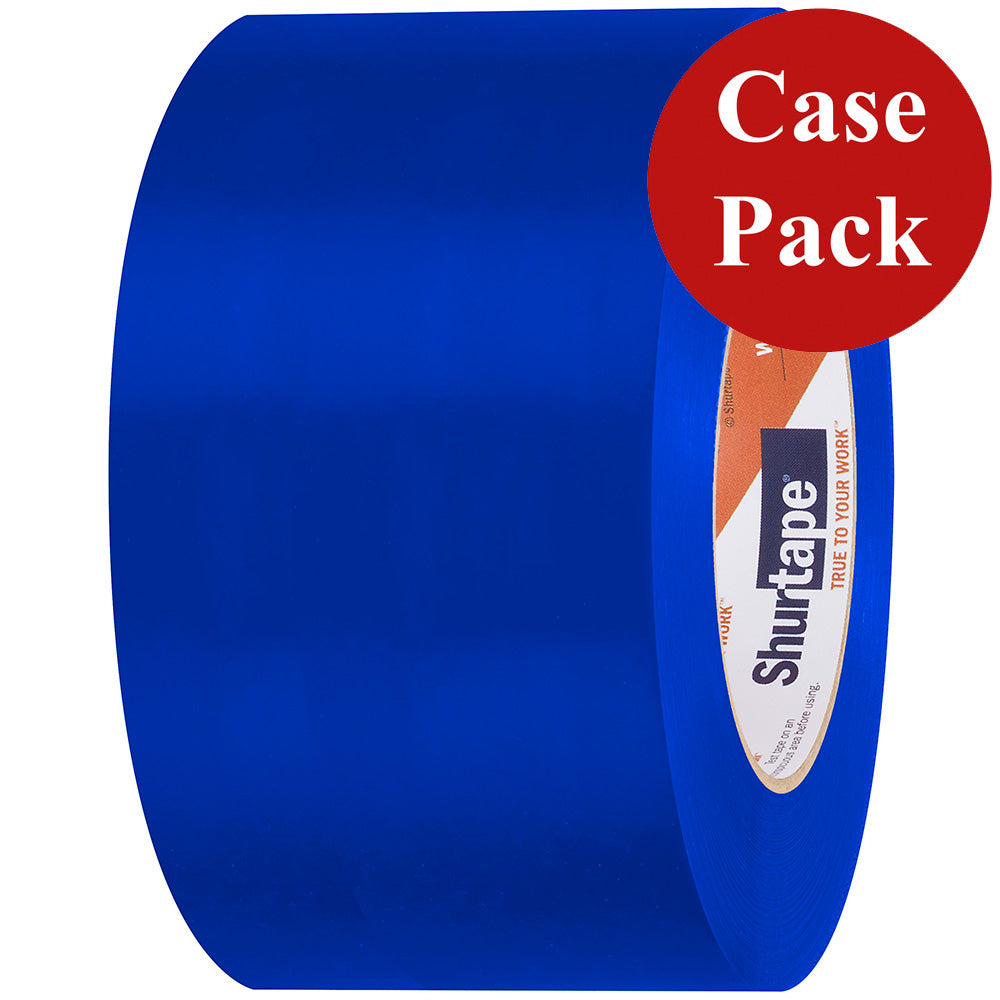 Shurtape UV-Resistant Marine Heat Shrink Tape - 72MM x 55M Roll - Straight Edge Blue *Case of 16 Rolls* - Deckhand Marine Supply