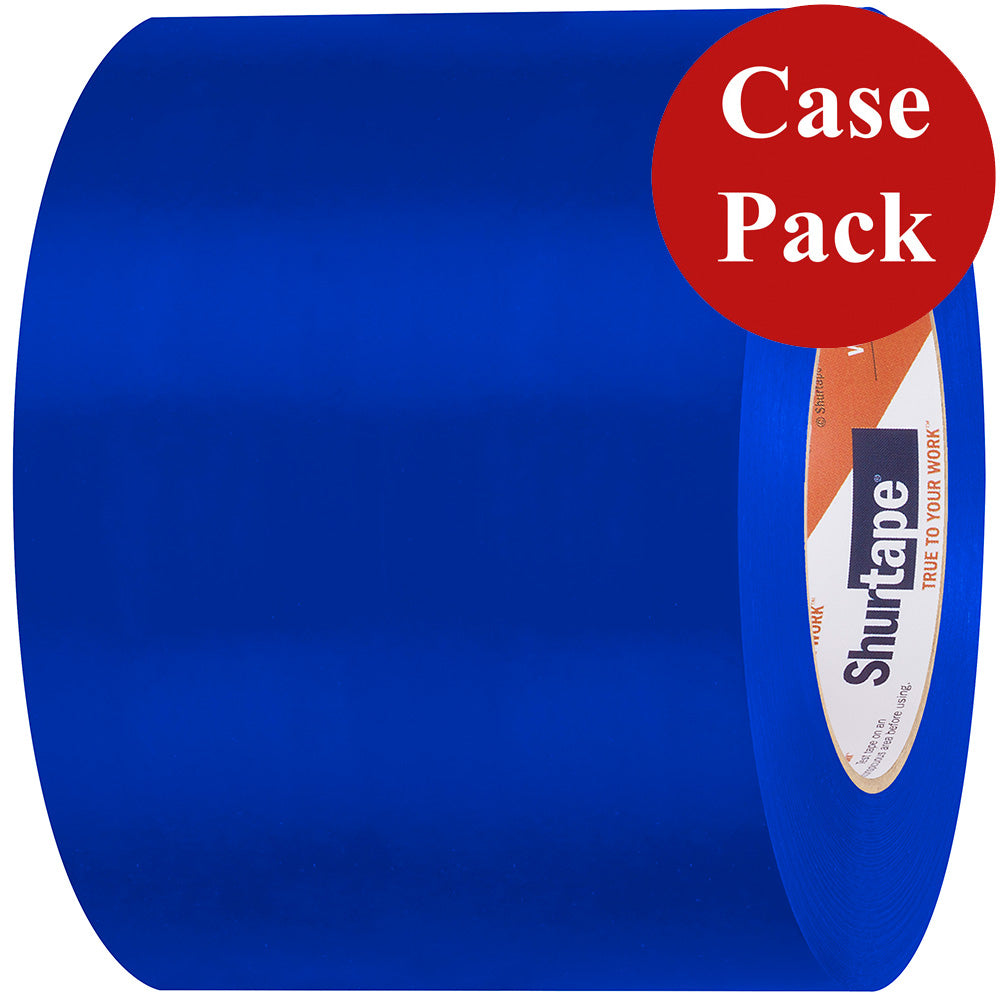 Shurtape UV-Resistant Marine Heat Shrink Tape - 96MM x 55M Roll - Straight Edge Blue *Case of 12 Rolls* - Deckhand Marine Supply