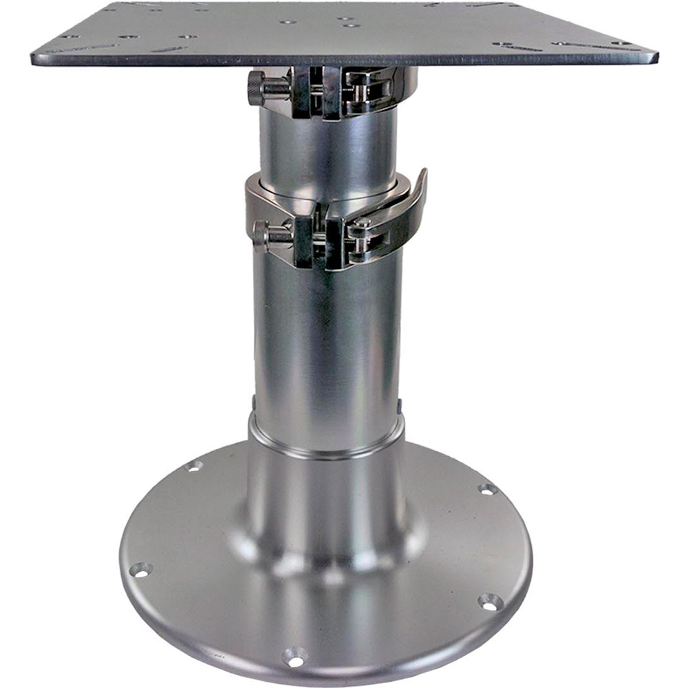 Springfield Pedestal - 3-Stage Table - 16"-30" - Brite Dip - Deckhand Marine Supply
