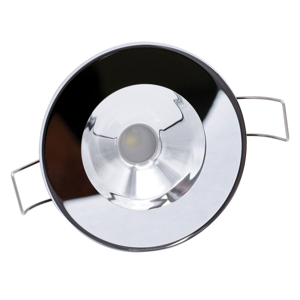 Lumitec Illusion Flush Mount LED Down Light - Spectrum RGBW - Cool White - Mirrored Housing - Deckhand Marine Supply