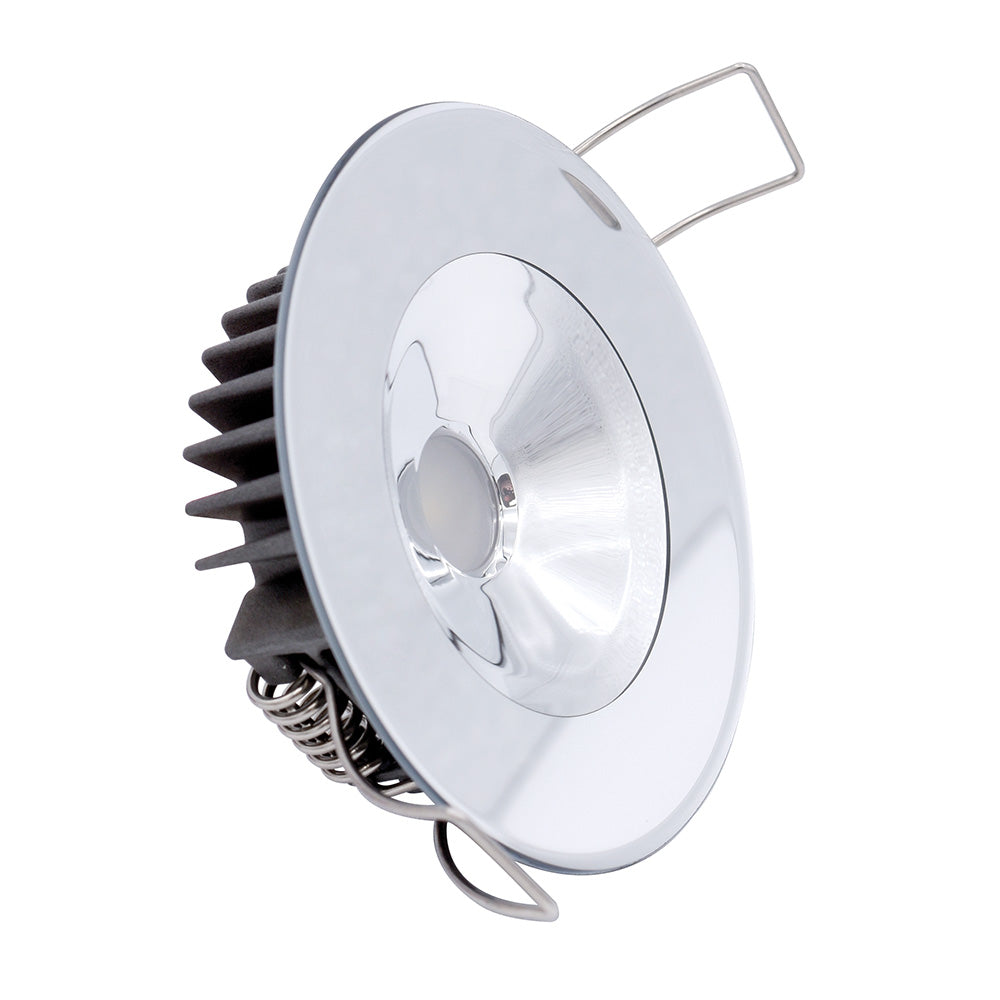 Lumitec Illusion Flush Mount LED Down Light - Spectrum RGBW - Warm White - Mirrored Housing - Deckhand Marine Supply
