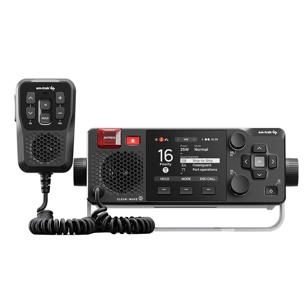 em-trak X100 VHF w/Class B AIS - Deckhand Marine Supply