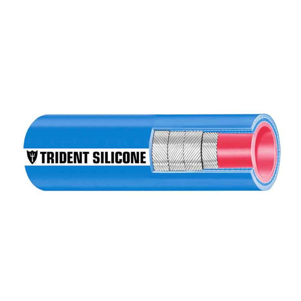 Trident Marine 3-1/2" x 36" Blue Silicone Wet Exhaust Hose - Deckhand Marine Supply