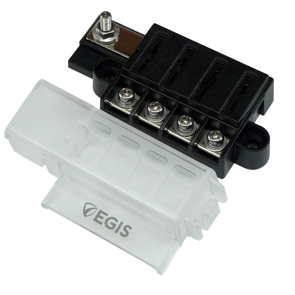 Egis RT Fuse Block - 4 Circuit w/Cover - Deckhand Marine Supply