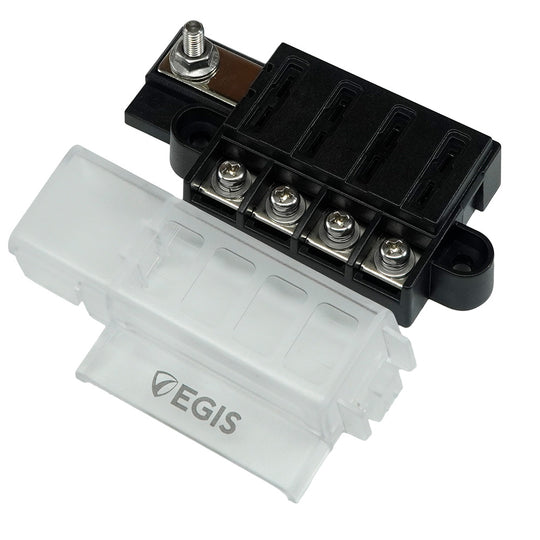 Egis RT Fuse Block - 4 Circuit w/Cover - Deckhand Marine Supply