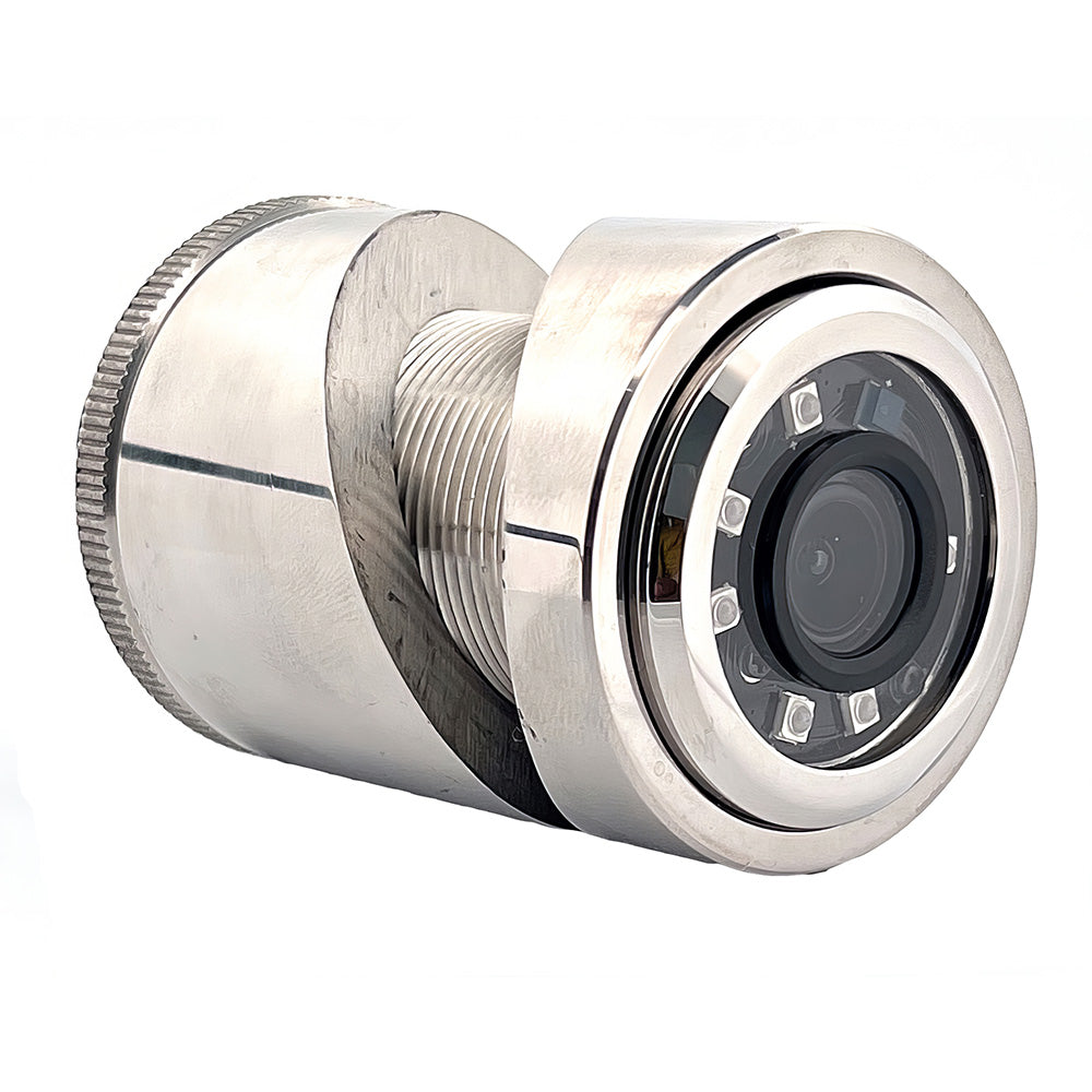 Iris 3MP Compact 316L Stainless Steel Thru-Hull/Panel IP Camera - 1.8mm Lens - Deckhand Marine Supply