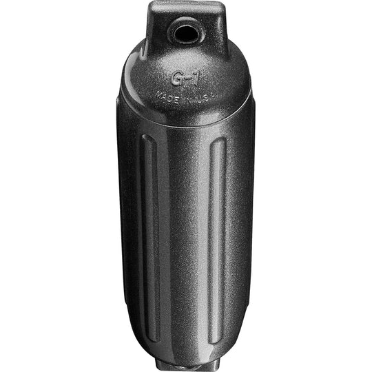 Polyform G-1 Twin Eye Fender 3.5" x 12.8" - Metallic Graphite - Deckhand Marine Supply