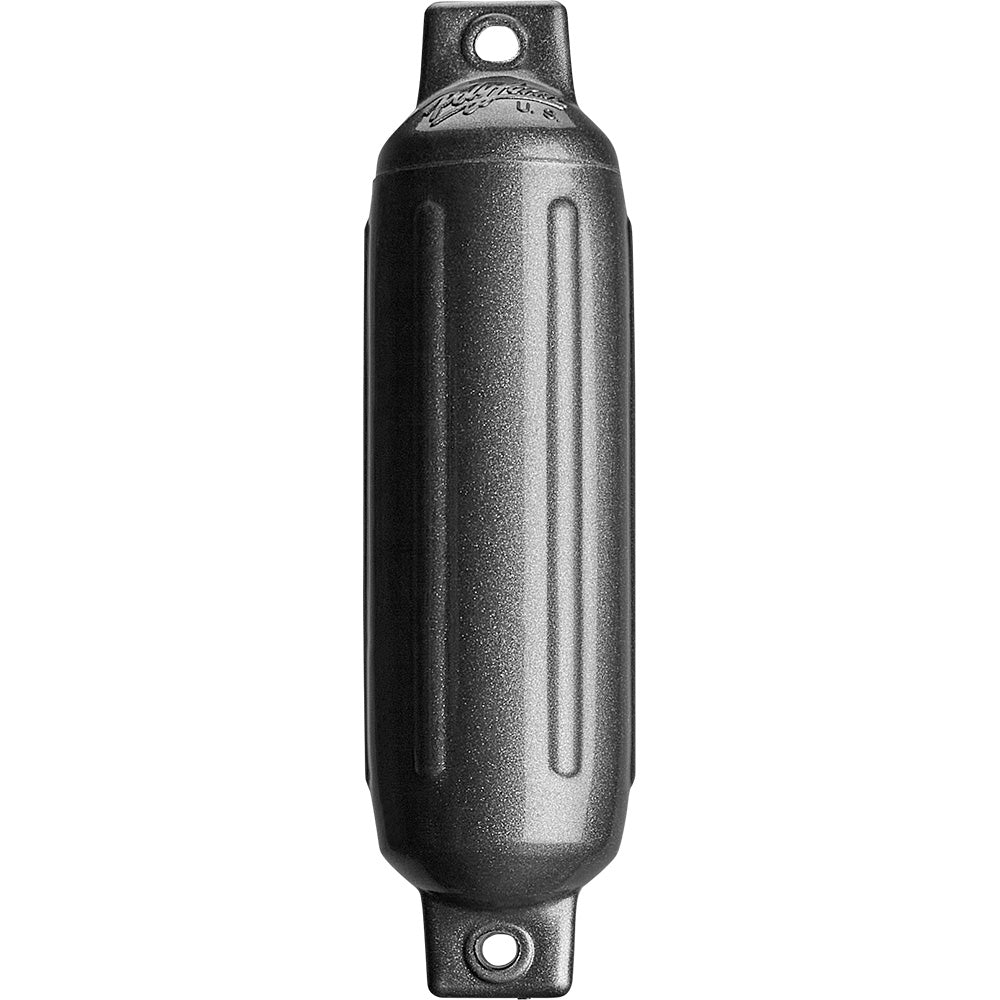 Polyform G-1 Twin Eye Fender 3.5" x 12.8" - Metallic Graphite - Deckhand Marine Supply