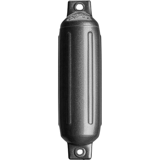 Polyform G-1 Twin Eye Fender 3.5" x 12.8" - Metallic Graphite - Deckhand Marine Supply