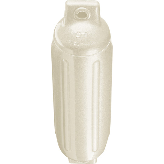 Polyform G-1 Twin Eye Fender 3.5" x 12.8" - Metallic White - Deckhand Marine Supply