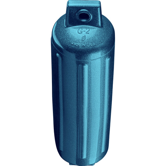 Polyform G-2 Twin Eye Fender 4.5" x 15.5" - Metallic Blue - Deckhand Marine Supply
