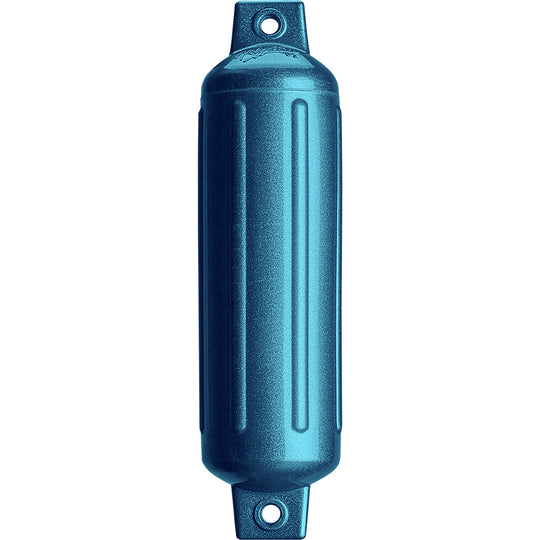 Polyform G-2 Twin Eye Fender 4.5" x 15.5" - Metallic Blue - Deckhand Marine Supply