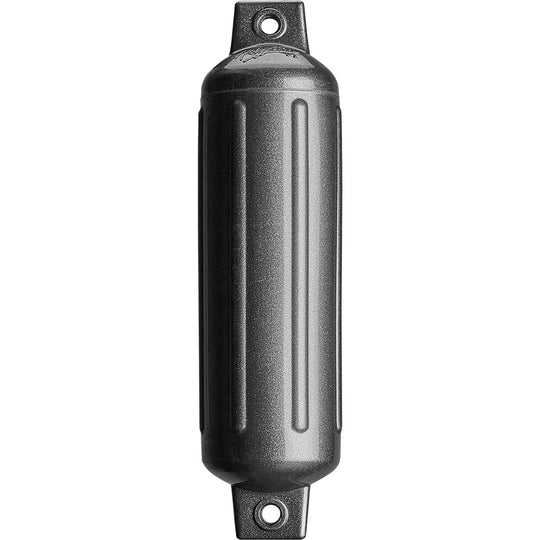 Polyform G-2 Twin Eye Fender 4.5" x 15.5" - Metallic Graphite - Deckhand Marine Supply