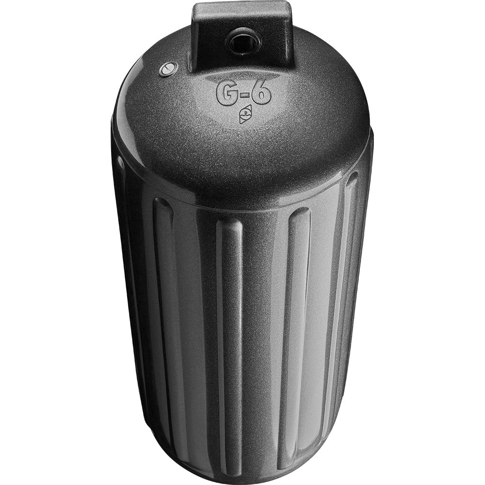 Polyform G-6 Twin Eye Fender 11" x 30" - Metallic Graphite - Deckhand Marine Supply