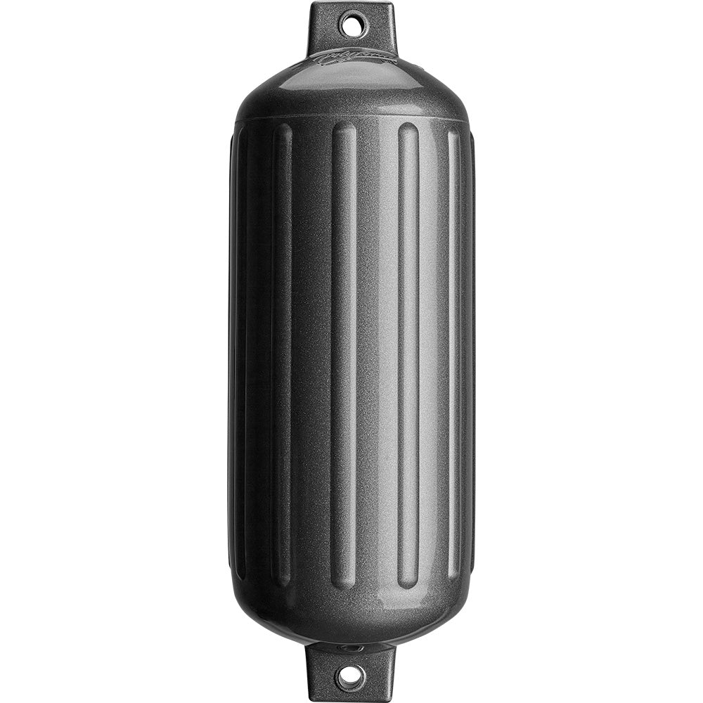 Polyform G-6 Twin Eye Fender 11" x 30" - Metallic Graphite - Deckhand Marine Supply