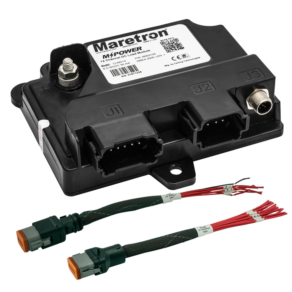 Maretron MPower 12 Channel DC Load Module NMEA 2K w/12" Pigtail Adapter Cable for J1  J2 Connectors - Deckhand Marine Supply