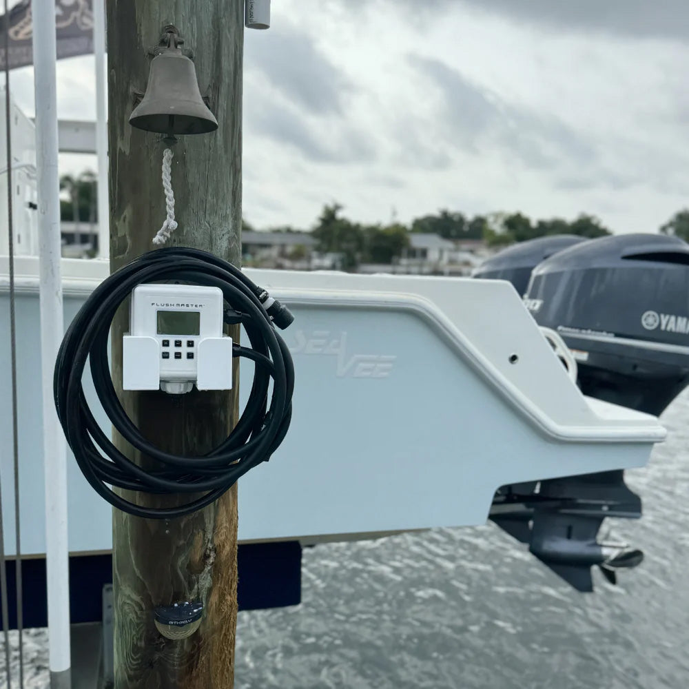 Flushmaster Outboard Flushing System - 2 Outlet w/Two 12' Hose Kits - Deckhand Marine Supply