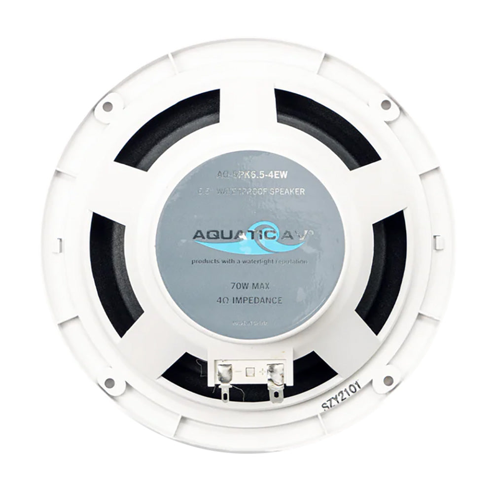Aquatic AV 6.5" Economy Speakers - White - Pair - Deckhand Marine Supply