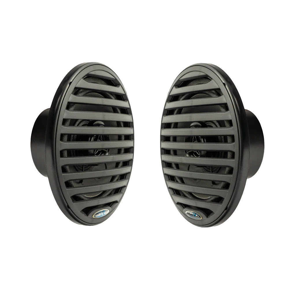 Aquatic AV 6.5" Economy Speakers - Black - Pair - Deckhand Marine Supply