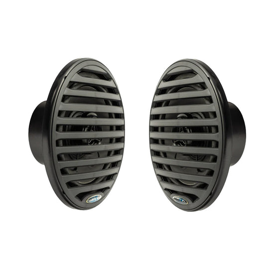Aquatic AV 6.5" Economy Speakers - Black - Pair - Deckhand Marine Supply
