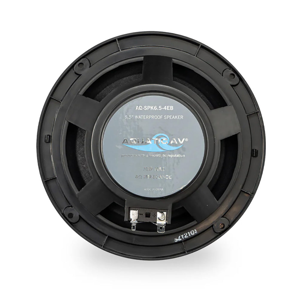 Aquatic AV 6.5" Economy Speakers - Black - Pair - Deckhand Marine Supply