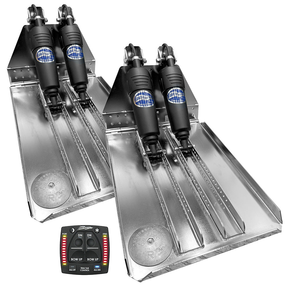 Bennett Marine BOLT 14x23 Dual Electric Trim Tab System w/One Box Indication Unit - Deckhand Marine Supply