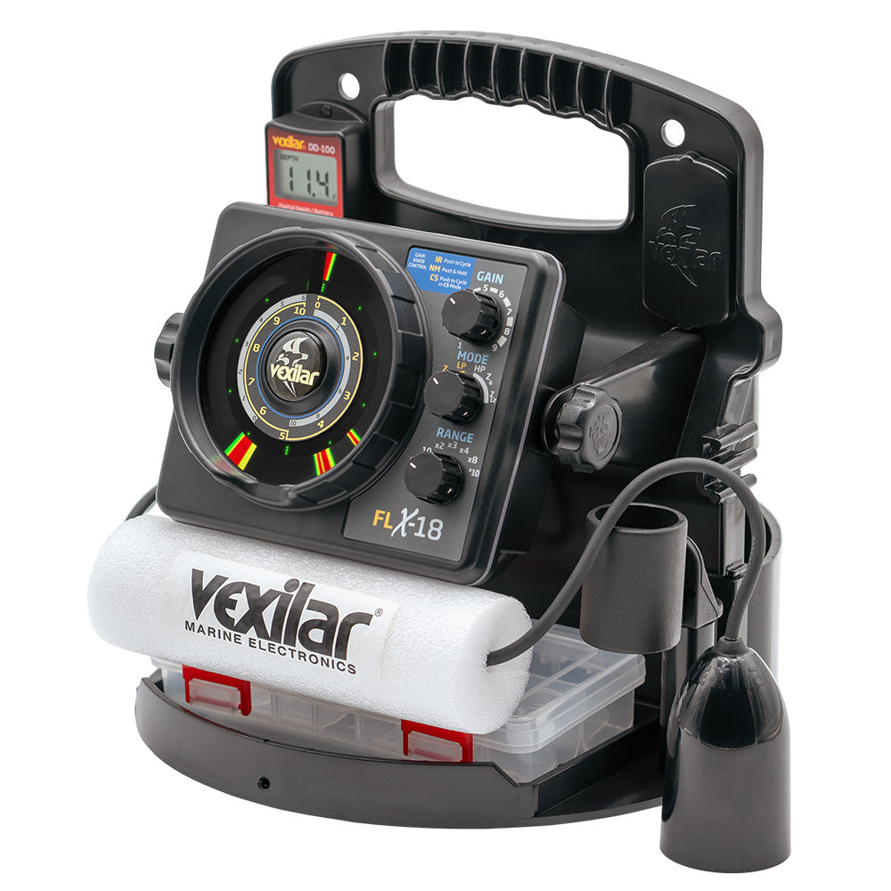 Vexilar FLX-18 Pro Pack II Fishing System w/12 Degree Ice-Ducer  DD-100 - Deckhand Marine Supply