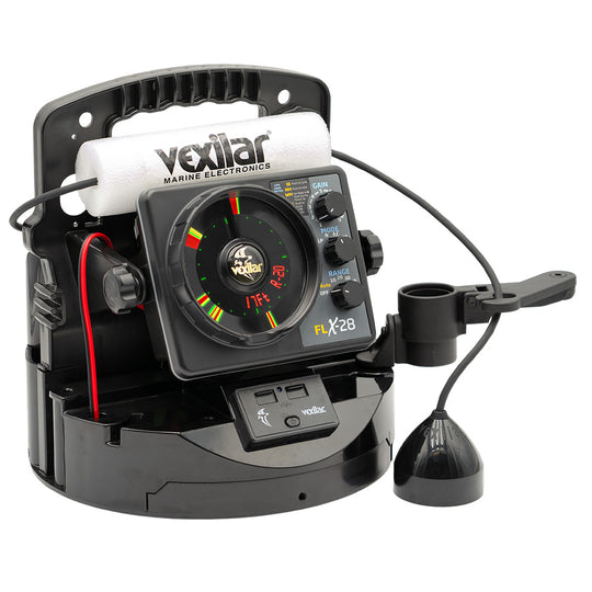 Vexilar FLX-28 Pro Pack Elite Fishing System w/Pro View Ice-Ducer  Vexilar Lithium Battery - Deckhand Marine Supply