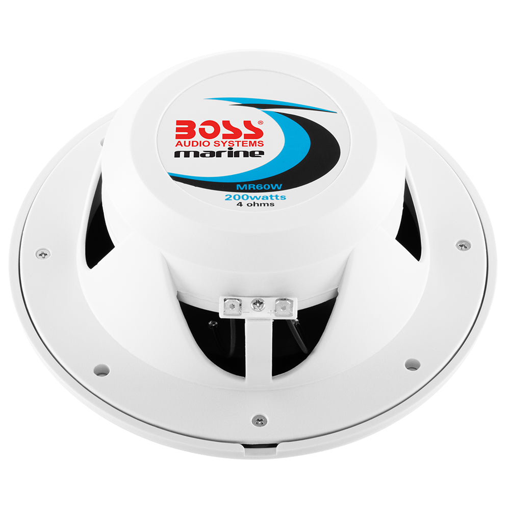 Boss Audio MR60 6.5" Round Speakers - White - Pair - Deckhand Marine Supply