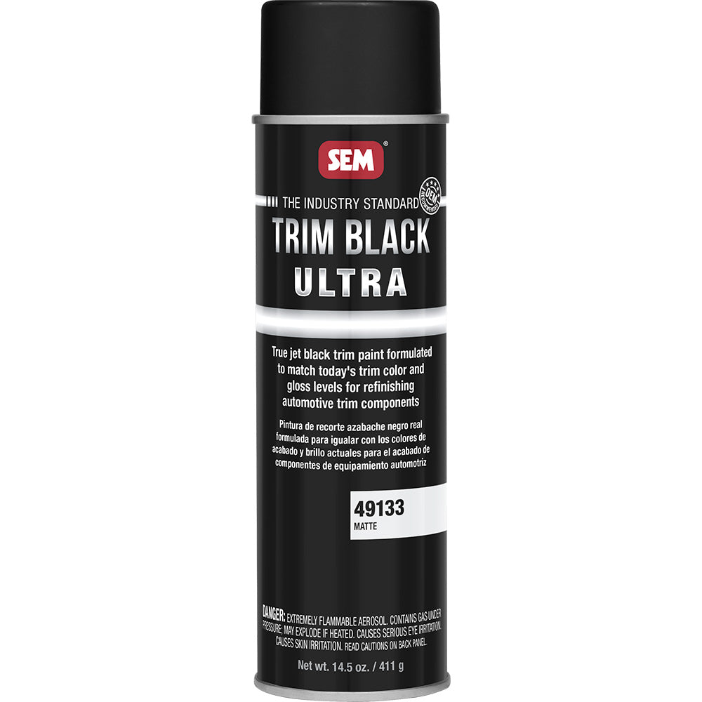 SEM Trim Black Ultra - 20oz Aerosol Can - Matte Finish - Deckhand Marine Supply