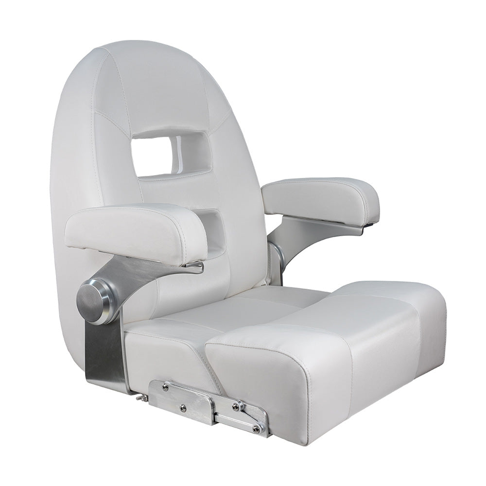 Springfield Center Console Helm Flip-Up - White/White - Deckhand Marine Supply