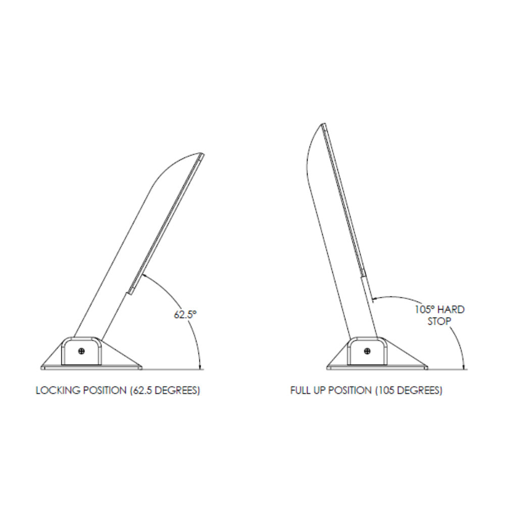 TACO Command Ratchet Hinge - 18-1/2" - 316 Stainless Steel Polished w/Hard Stop - Deckhand Marine Supply