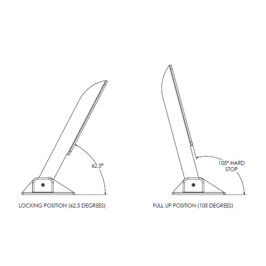 TACO Command Ratchet Hinge - 18-1/2" - 316 Stainless Steel Polished w/Hard Stop - Deckhand Marine Supply