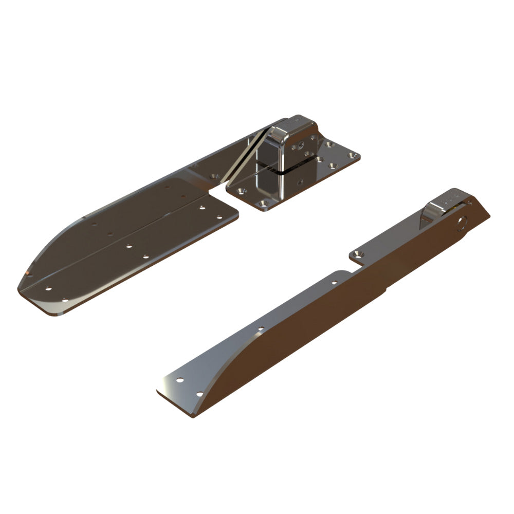 TACO Command Ratchet Hinge - 18-1/2" - 316 Stainless Steel Polished w/Hard Stop - Deckhand Marine Supply