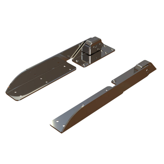 TACO Command Ratchet Hinge - 18-1/2" - 316 Stainless Steel Polished w/Hard Stop - Deckhand Marine Supply