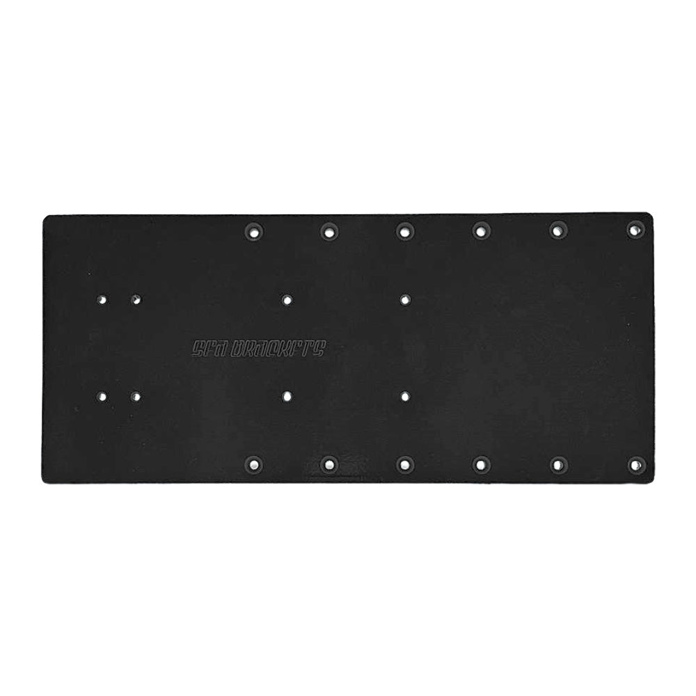 Sea Brackets 18" Straight Trolling Motor Plate - Black - Deckhand Marine Supply