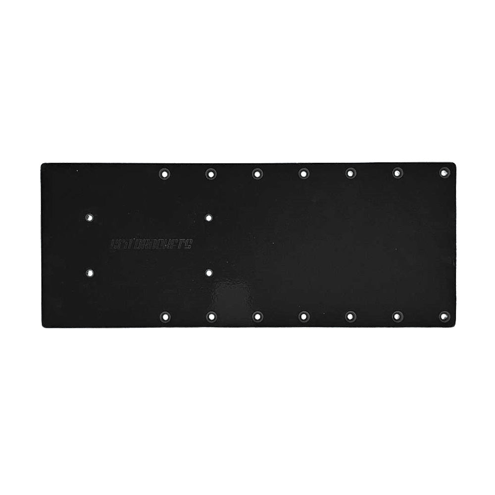 Sea Brackets 18" Straight Trolling Motor Plate f/Garmin Kraken - Black - Deckhand Marine Supply