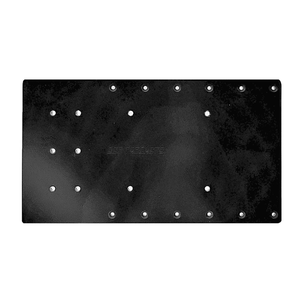 Sea Brackets 18" Straight Trolling Motor Plate f/Minn Kota Quest - Black - Deckhand Marine Supply