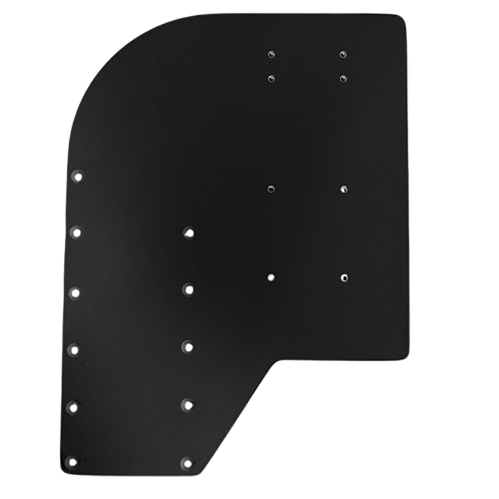 Sea Brackets Small Offset Trolling Motor Plate - Black - Deckhand Marine Supply