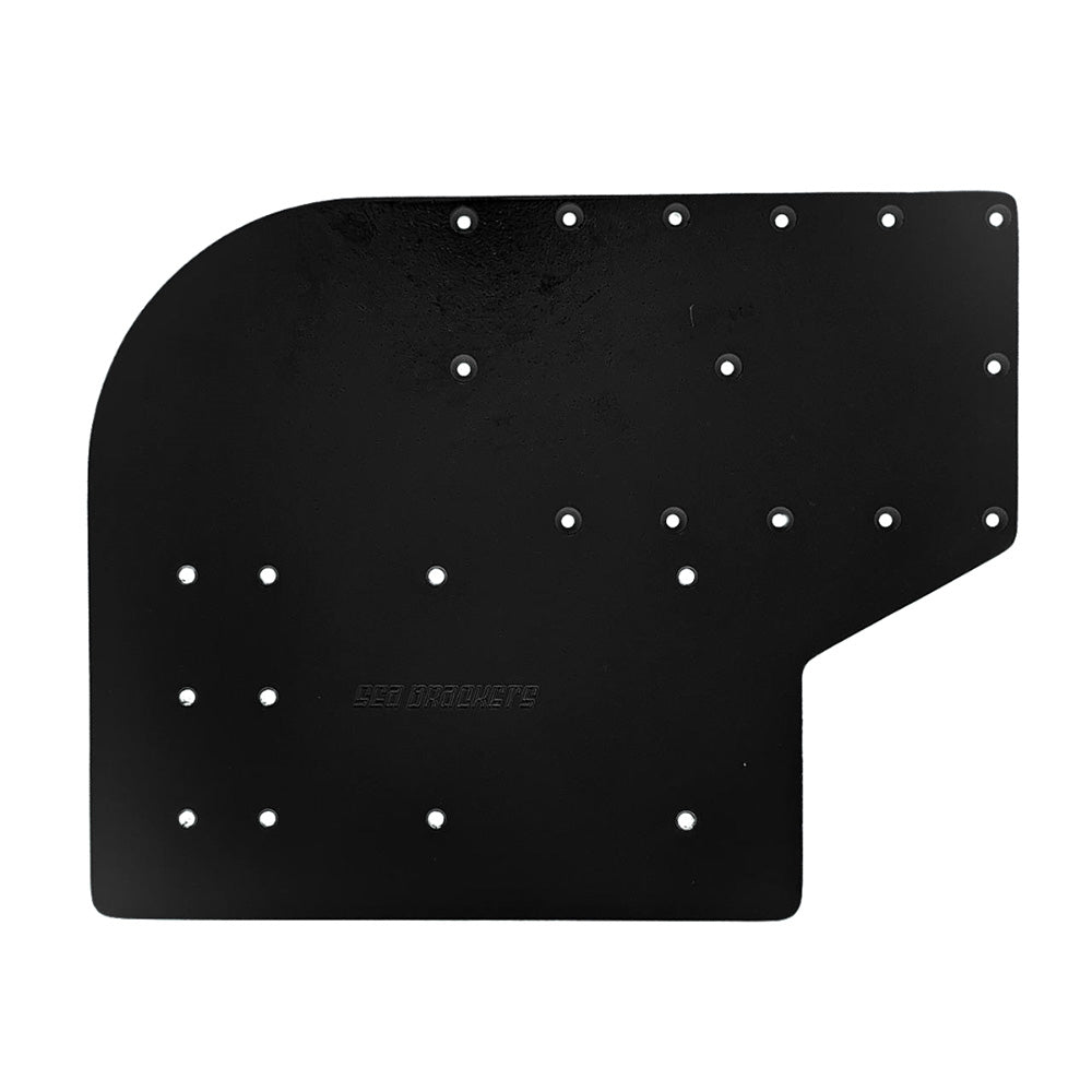 Sea Brackets Large Offset Trolling Motor Plate f/Minn Kota Quest - Black - Deckhand Marine Supply