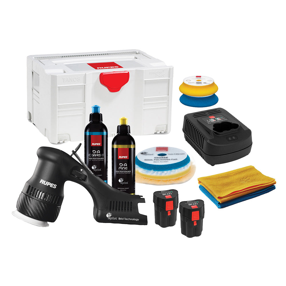 RUPES Bigfoot HLR75 Mini iBrid Polisher Kit Beta - Deckhand Marine Supply